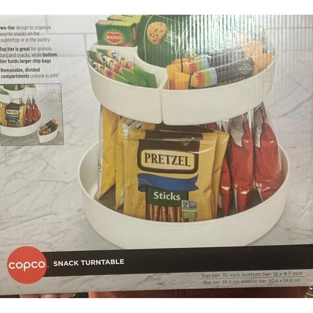 NEW Copco Basics Non-Skid 2‎ Tier Snack Turntable 12